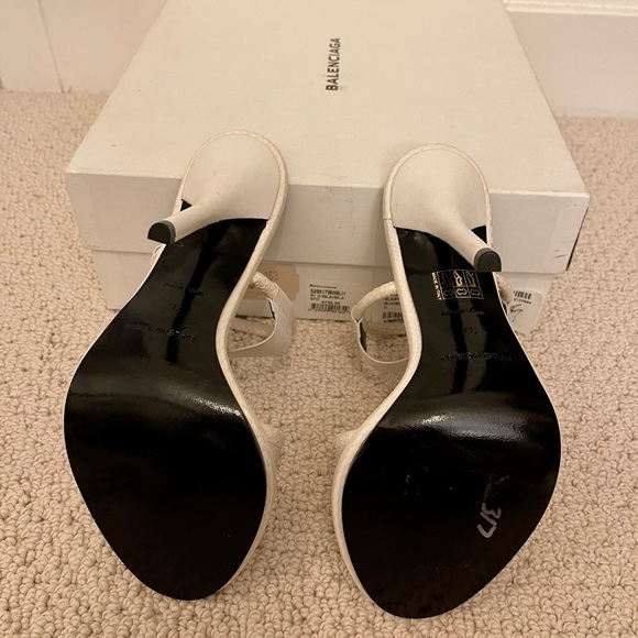 BALENCIAGA White Strap Heels - Picture 5 of 5